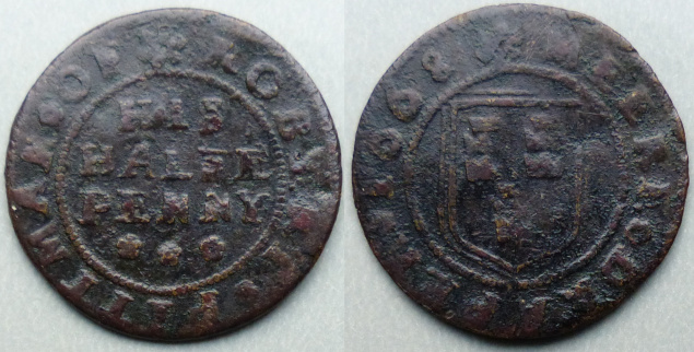 Mere, Robert Pittman 1668 halfpenny